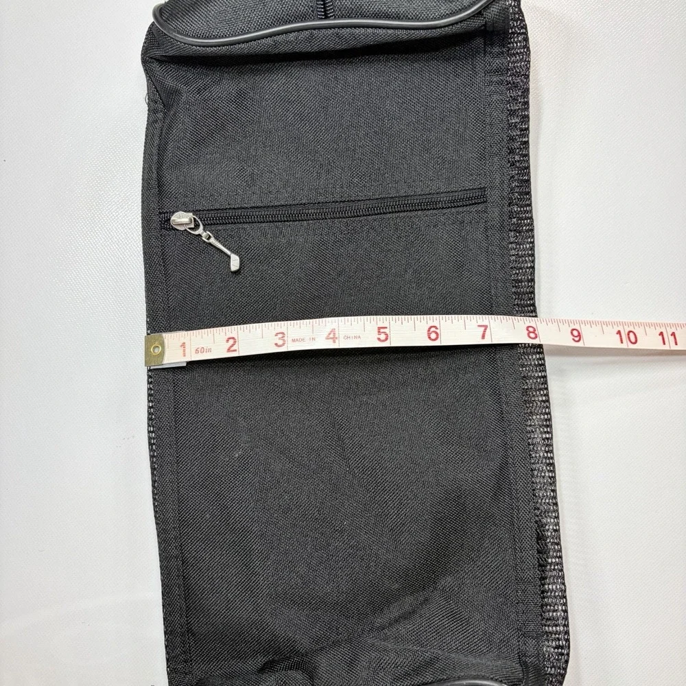 Golf Shoe Bag Black Zipper Carry Case Travel Organizer Waterproof Lined